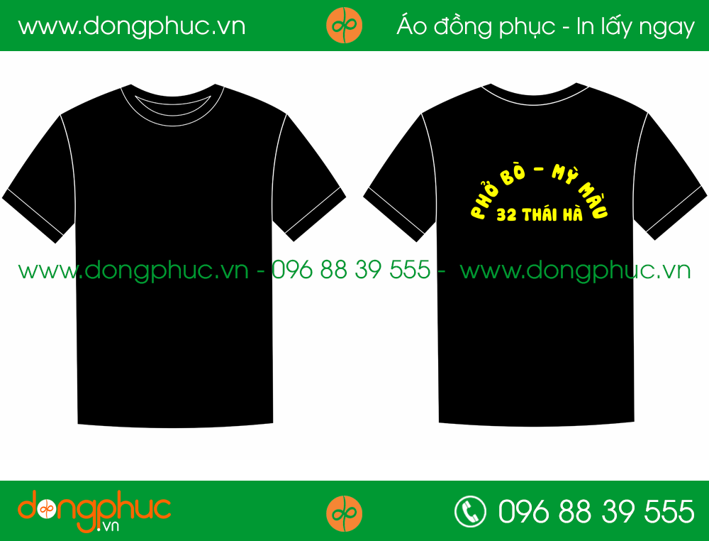 Áo phông đồng phục nhà hàng 32 thái hà